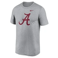 T-shirt Nike gris chiné pour homme avec logo Primetime Legend Alabama Crimson Tide