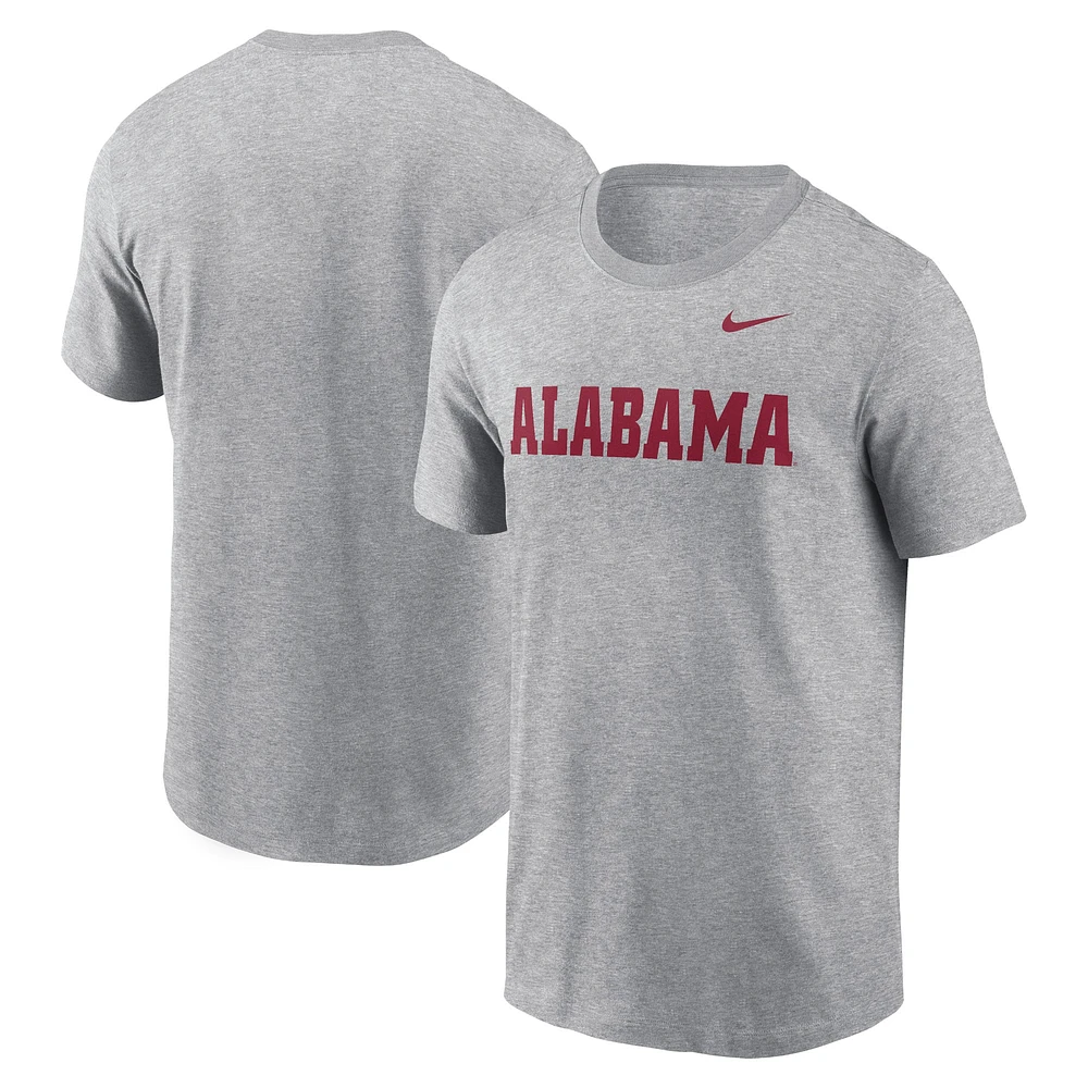 Men's Nike Heather Gray Alabama Crimson Tide Primetime Wordmark T-Shirt