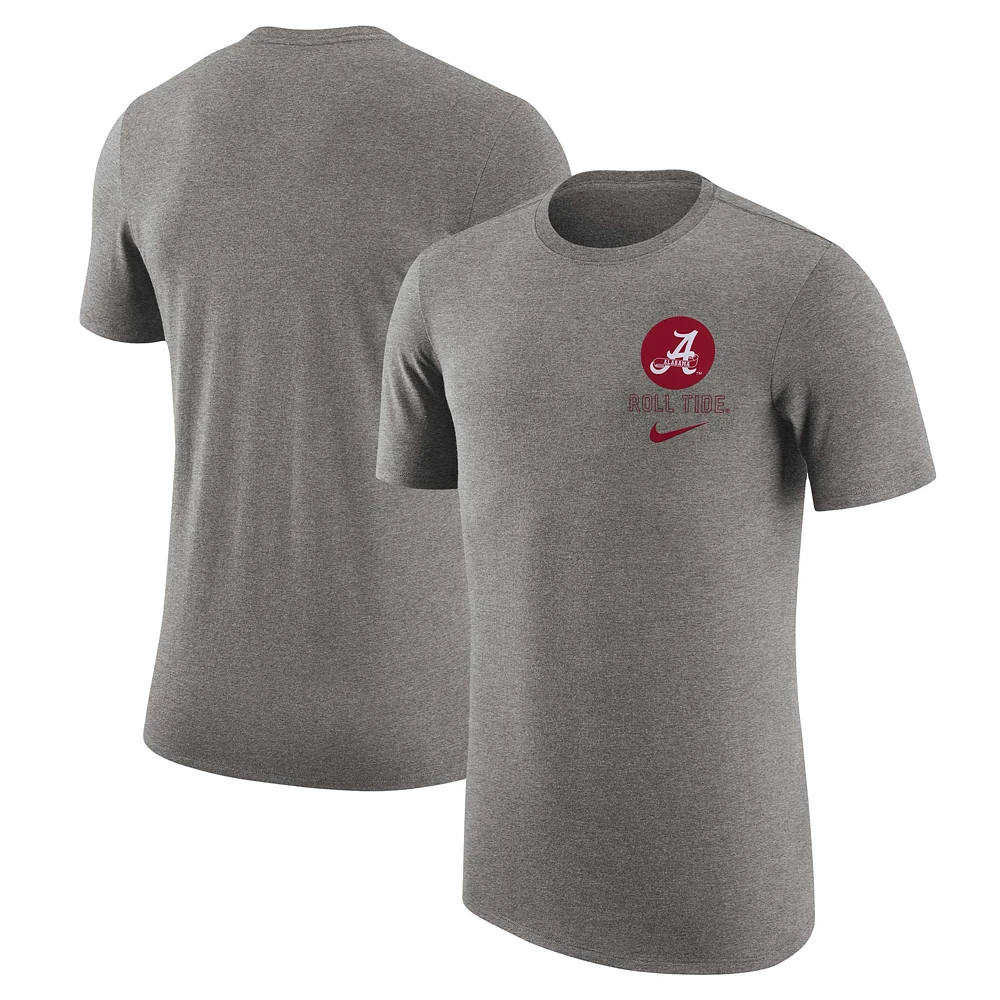 T-shirt rétro Nike Heather Grey Alabama Crimson Tide pour homme