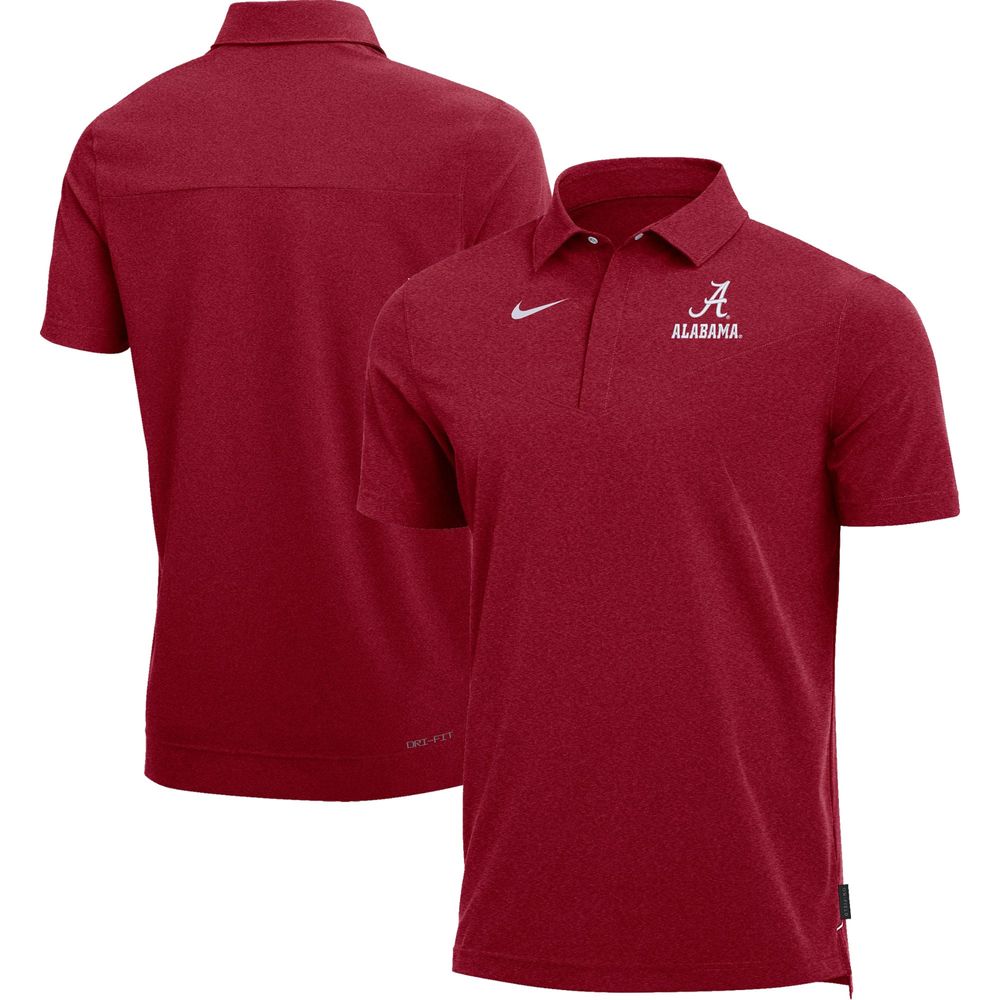 Men's Nike Heathered Crimson Alabama Tide 2022 Coach Performance Polo