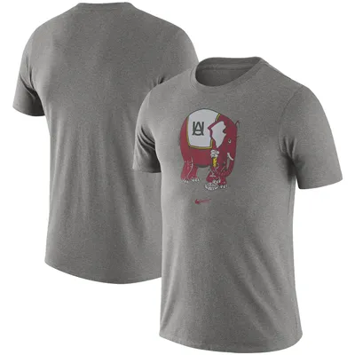 Alabama Crimson Tide Nike Old-School Logo Tri-Blend T-Shirt - Heathered Gray