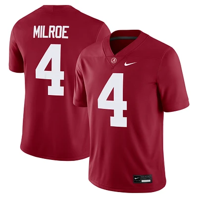 Maillot de football Nike Jalen Milroe Crimson Alabama Tide NIL pour homme