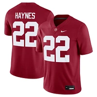 Maillot de football américain Nike Justice Haynes Crimson Alabama Tide NIL pour homme