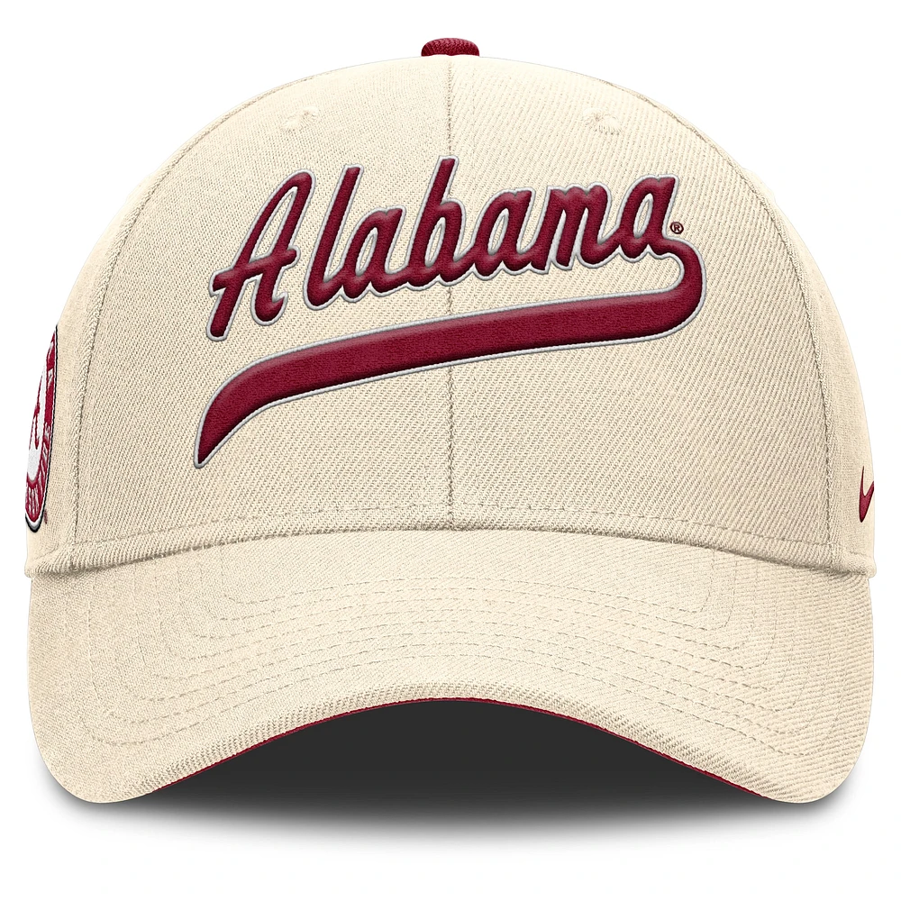 Casquette ajustable Nike Natural Alabama Crimson Tide Primetime Rise pour homme