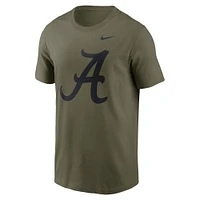 T-shirt Nike Olive Alabama Crimson Tide 2024 Military Appreciation pour homme avec logo ton sur