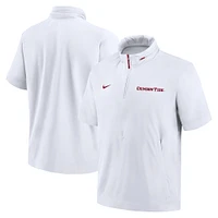 Veste à capuche manches courtes et demi-zip Nike Alabama Crimson Tide 2024 Sideline Coach pour homme