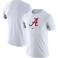 T-shirt Nike Alabama Crimson Tide Essential Logo pour homme, blanc