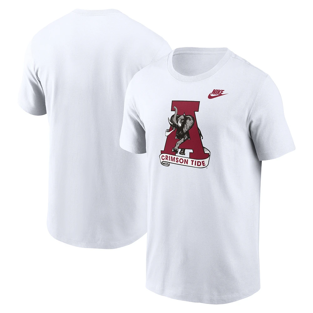 T-shirt Nike blanc avec logo alternatif Alabama Crimson Tide Legacy pour homme