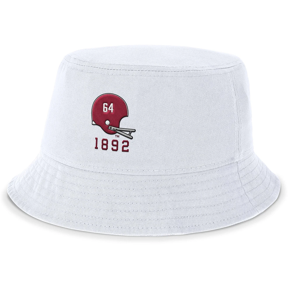 Chapeau bob Alabama Crimson Tide Legacy Apex Nike blanc pour homme