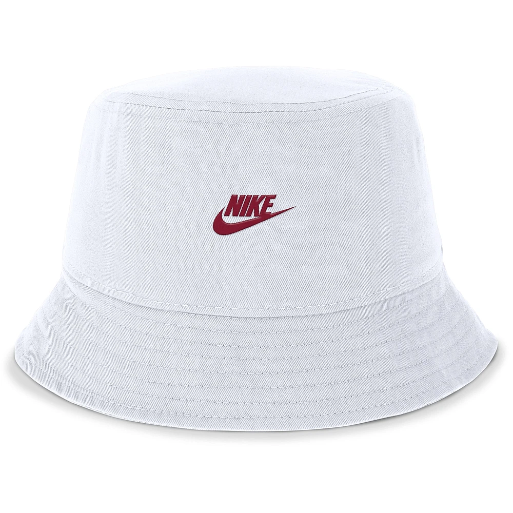 Chapeau bob Alabama Crimson Tide Legacy Apex Nike blanc pour homme