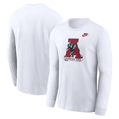 Men's Nike White Alabama Crimson Tide Legacy Primary Logo Long Sleeve T-Shirt