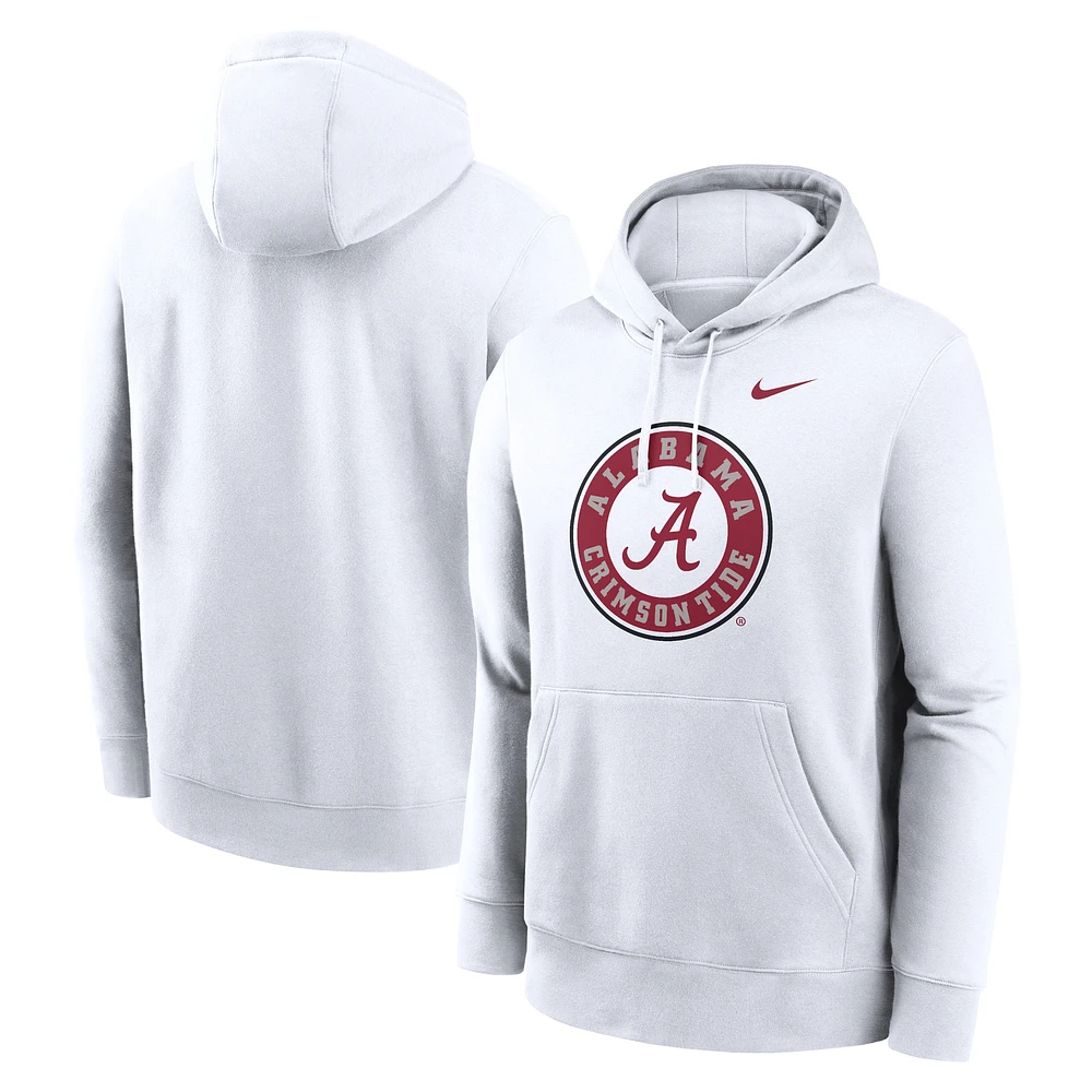 Men's Nike Alabama Crimson Tide Primetime Alternate Logo Club Fleece Pullover Hoodie