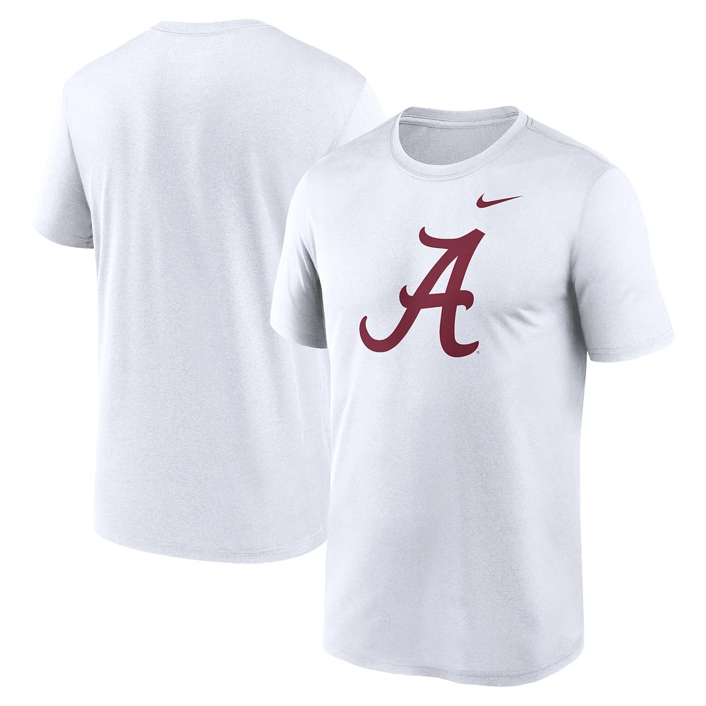 T-shirt Nike blanc avec logo Alabama Crimson Tide Primetime Legend pour homme