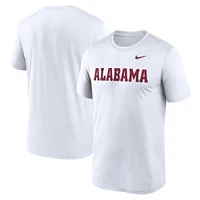 T-shirt Nike blanc Alabama Crimson Tide Primetime Legend Wordmark pour homme