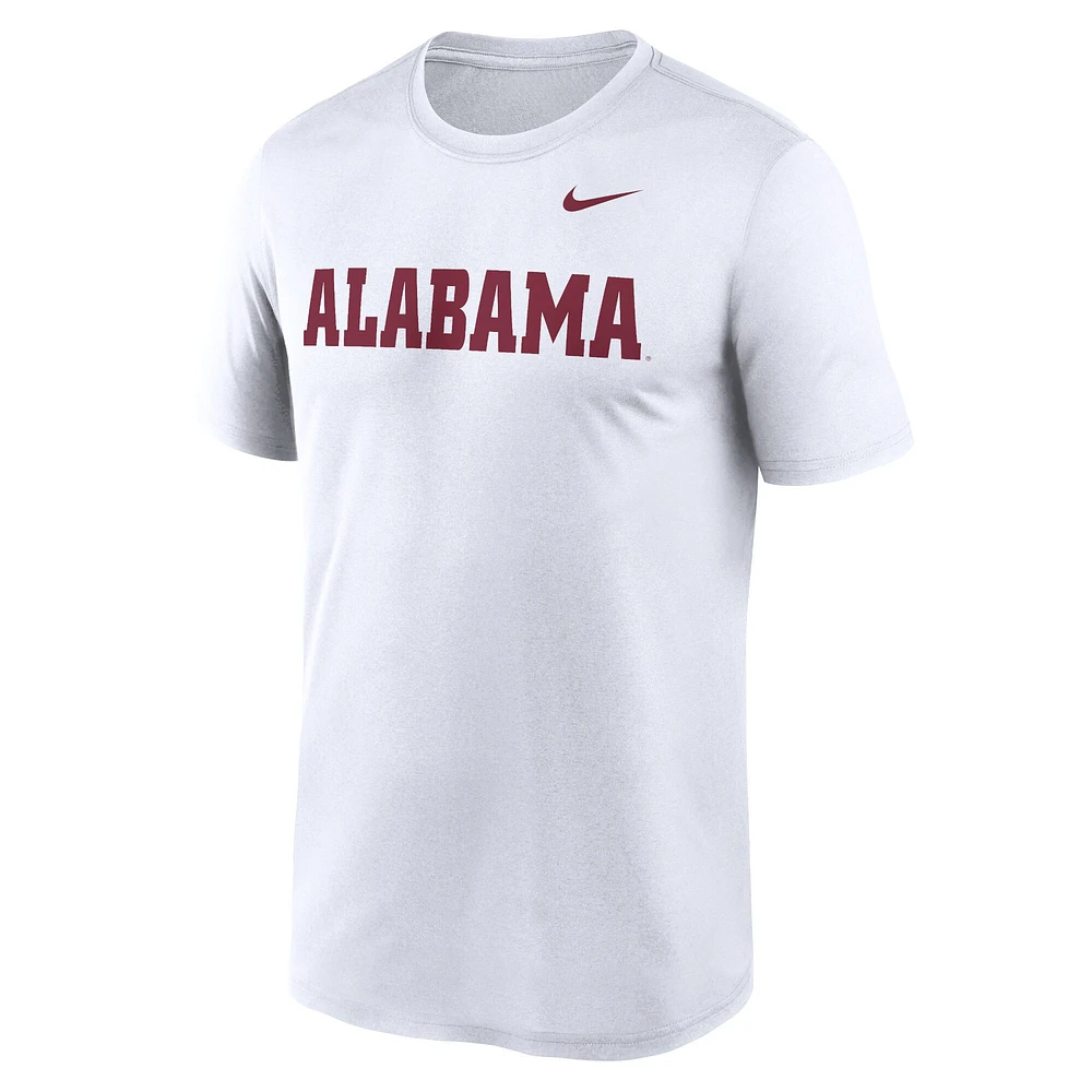 T-shirt Nike blanc Alabama Crimson Tide Primetime Legend Wordmark pour homme