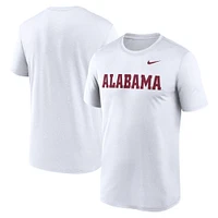 T-shirt Nike blanc Alabama Crimson Tide Primetime Legend Wordmark pour homme