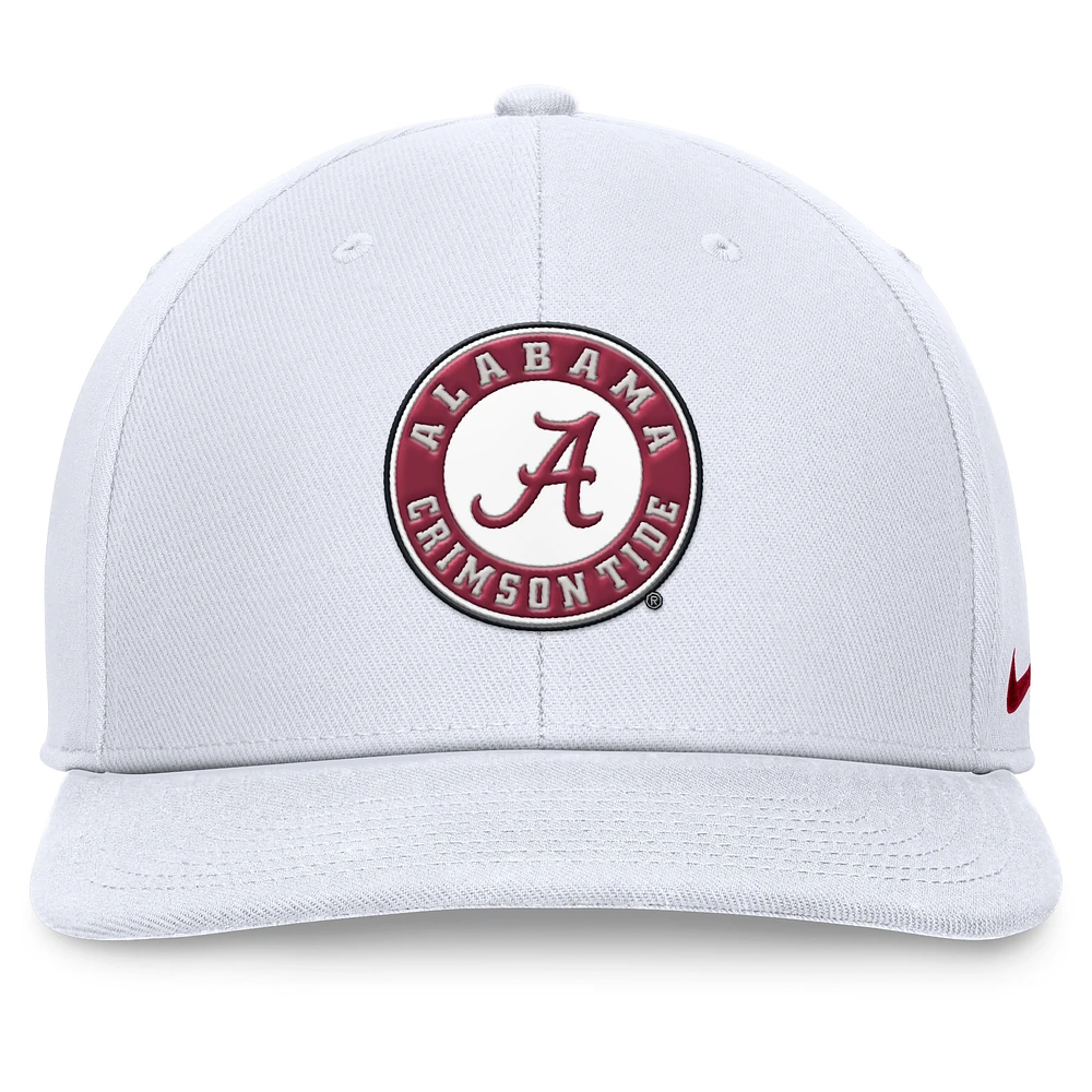 Casquette Snapback Nike Alabama Crimson Tide Primetime Pro pour homme blanche