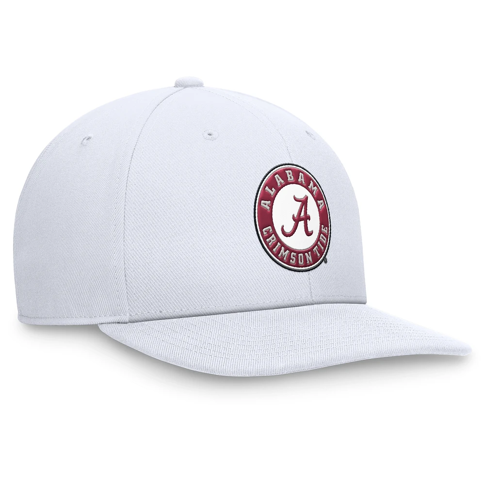 Casquette Snapback Nike Alabama Crimson Tide Primetime Pro pour homme blanche