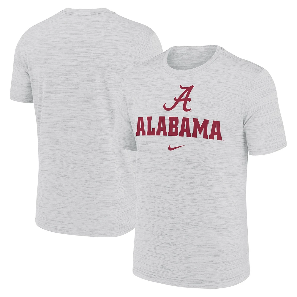 T-shirt Nike Alabama Crimson Tide Primetime Velocity blanc pour homme