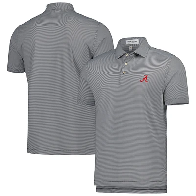 Polo en jersey rayé Performance Peter Millar Alabama Crimson Tide Jubilee pour homme, noir