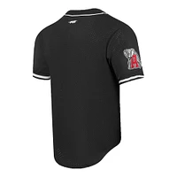 Maillot de baseball réplique à boutons complets en maille Alabama Crimson Tide Pro Standard noir pour hommes