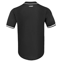 Maillot de baseball réplique à boutons complets en maille Alabama Crimson Tide Pro Standard noir pour hommes