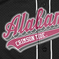 Men's Pro Standard Black Alabama Crimson Tide Mesh Full-Button Replica Baseball Jersey