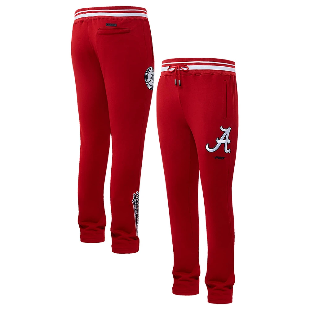 Men's Pro Standard Crimson Alabama Tide Script Tail Fleece Sweatpants