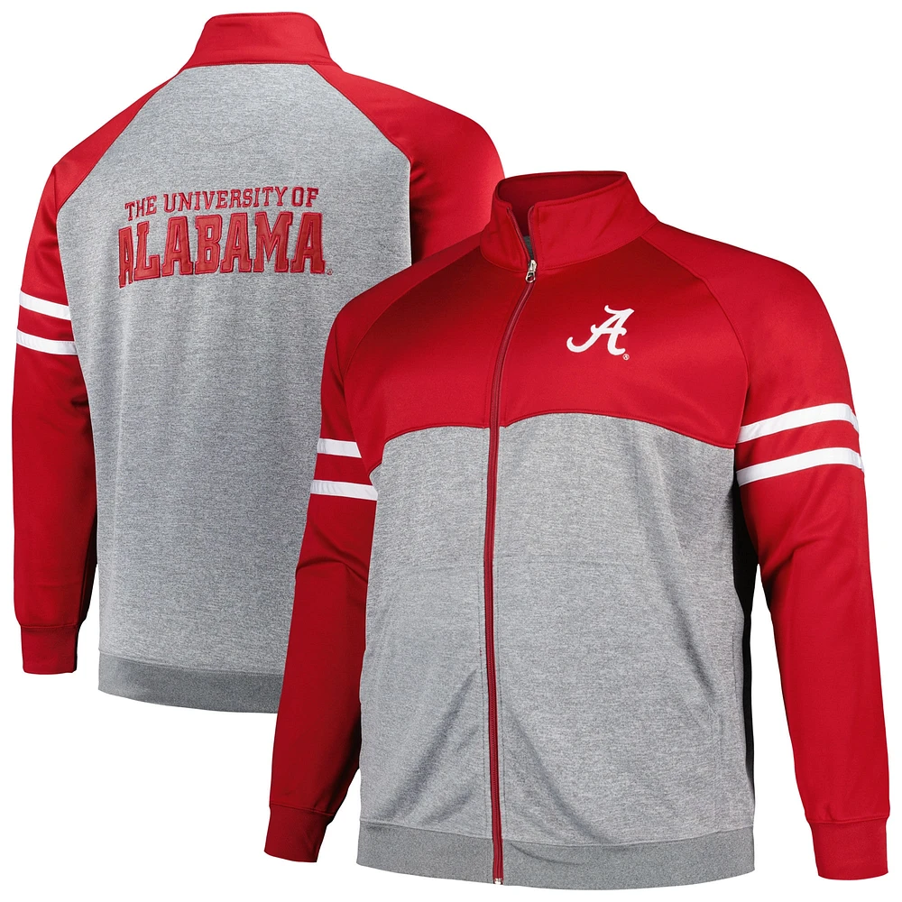 Profile Crimson Alabama Tide Veste polaire entièrement zippée pour hommes