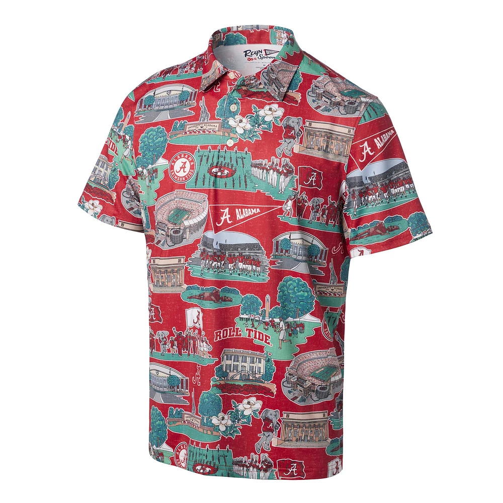 Polo Reyn Spooner Crimson Alabama Tide pour homme