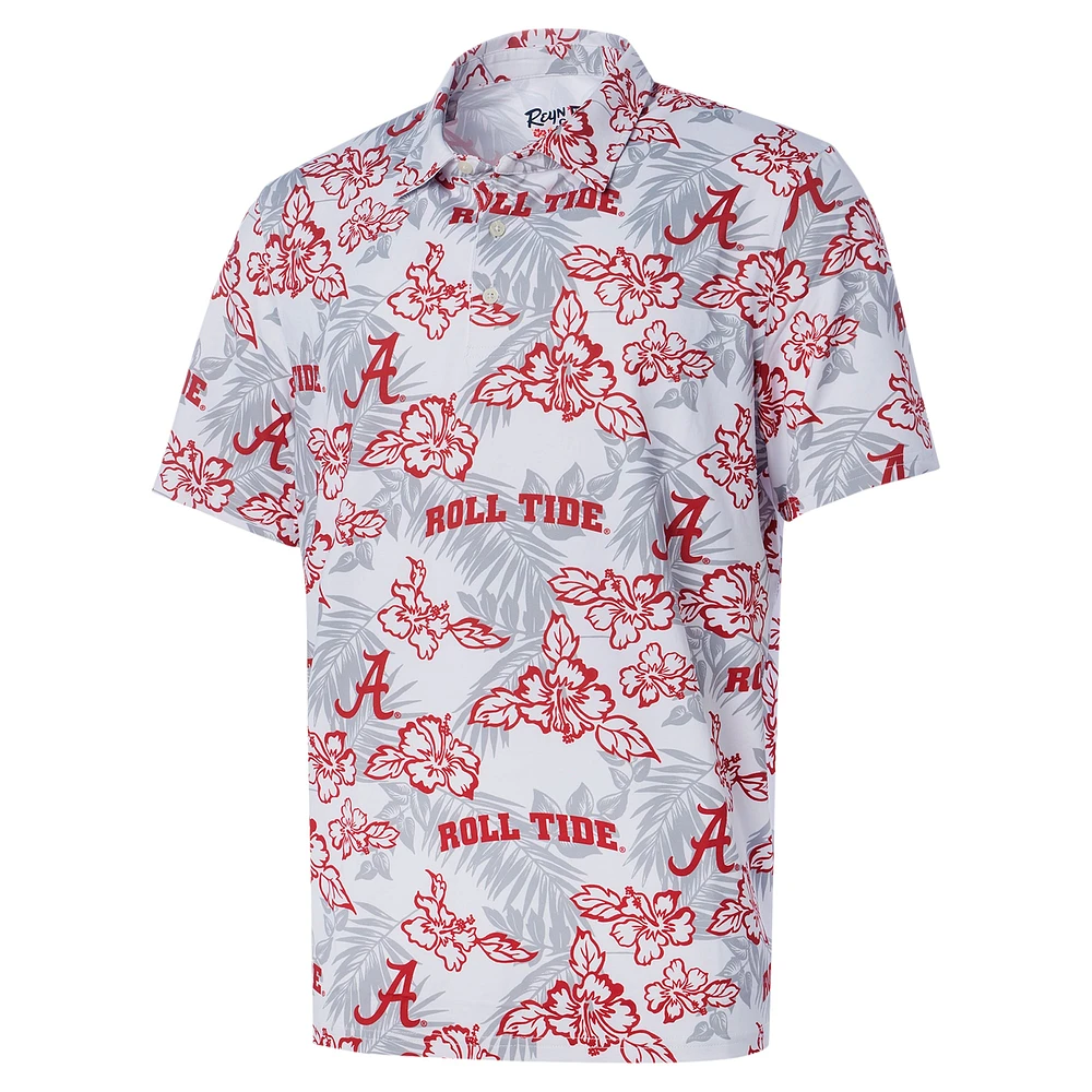 Men's Reyn Spooner White Alabama Crimson Tide Performance Polo