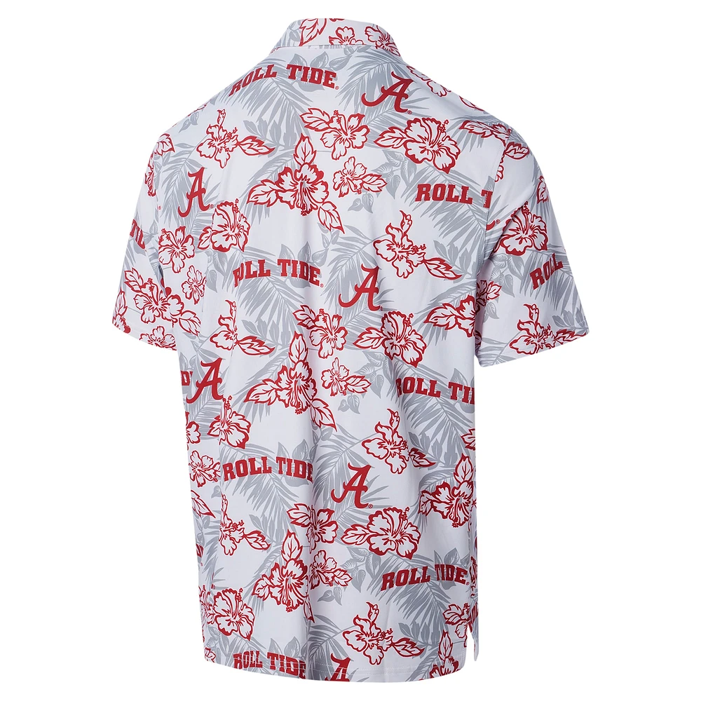 Polo de performance Reyn Spooner blanc Alabama Crimson Tide pour hommes