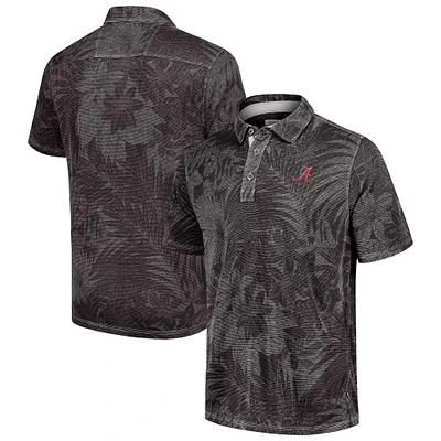 Polo Tommy Bahama noir Alabama Crimson Tide pour homme, grandes tailles, Santiago Paradise