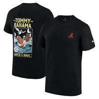 T-shirt Tommy Bahama noir Alabama Crimson Tide pour hommes sauvé par la vague