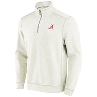 Haut à trois mélanges demi-zip Tommy Bahama pour hommes crème Alabama Crimson Tide Tobago Bay