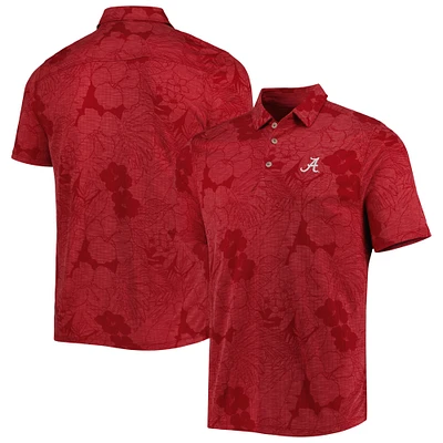 Polo Tommy Bahama Crimson Alabama Tide Miramar Blooms pour homme