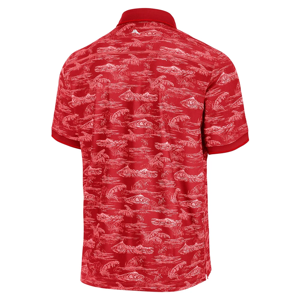 Men's Tommy Bahama Crimson Alabama Tide Sport Bay View IslandZone Polo