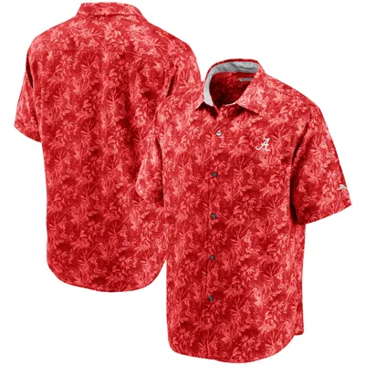 Columbia Men's Crimson Alabama Crimson Tide Slack Tide Camp Button-Up Shirt - Crimson