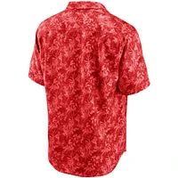 Men's Tommy Bahama Crimson Alabama Tide Sport Jungle Shade Camp Button-Up Shirt