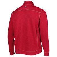 Men's Tommy Bahama Crimson Alabama Tide Sport Tobago Bay Tri-Blend Mock Neck Half-Zip Jacket