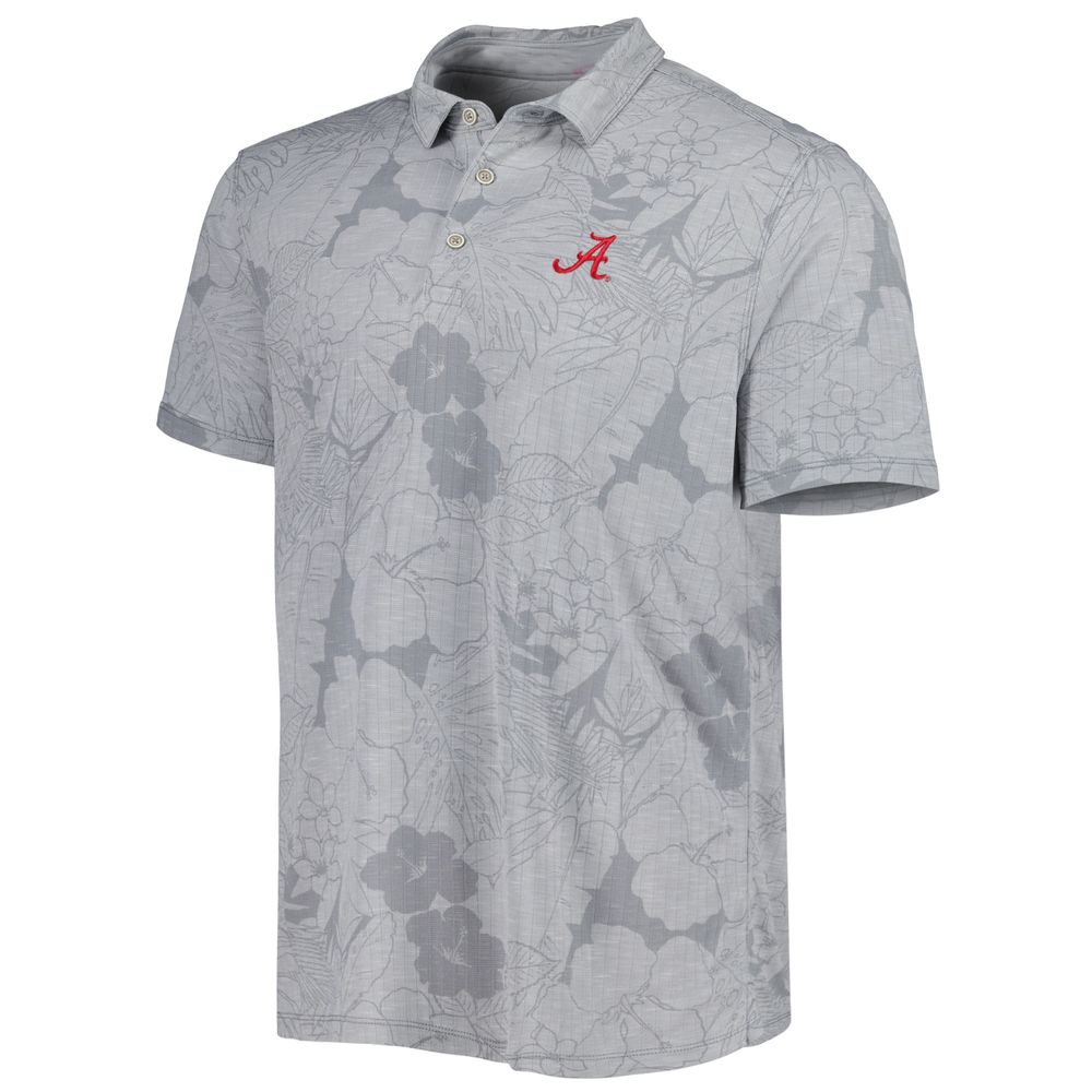 Men's Tommy Bahama Gray Alabama Crimson Tide Miramar Blooms Polo