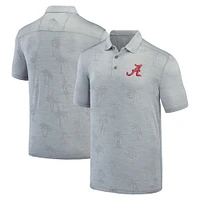 Polo Tommy Bahama gris Alabama Crimson Tide Sport Palm Coast Palmera IslandZone pour hommes