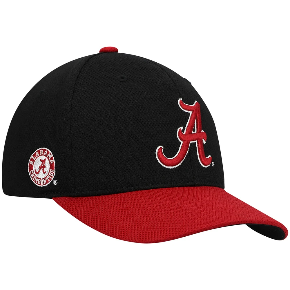 Men's Top of the World Black/Crimson Alabama Crimson Tide Two-Tone Reflex Hybrid Tech Flex Hat