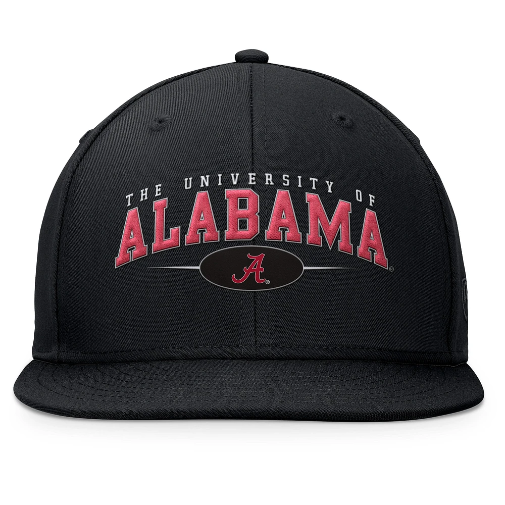 Casquette Snapback Top of the World pour hommes, noire, Alabama Crimson Tide Bullpen