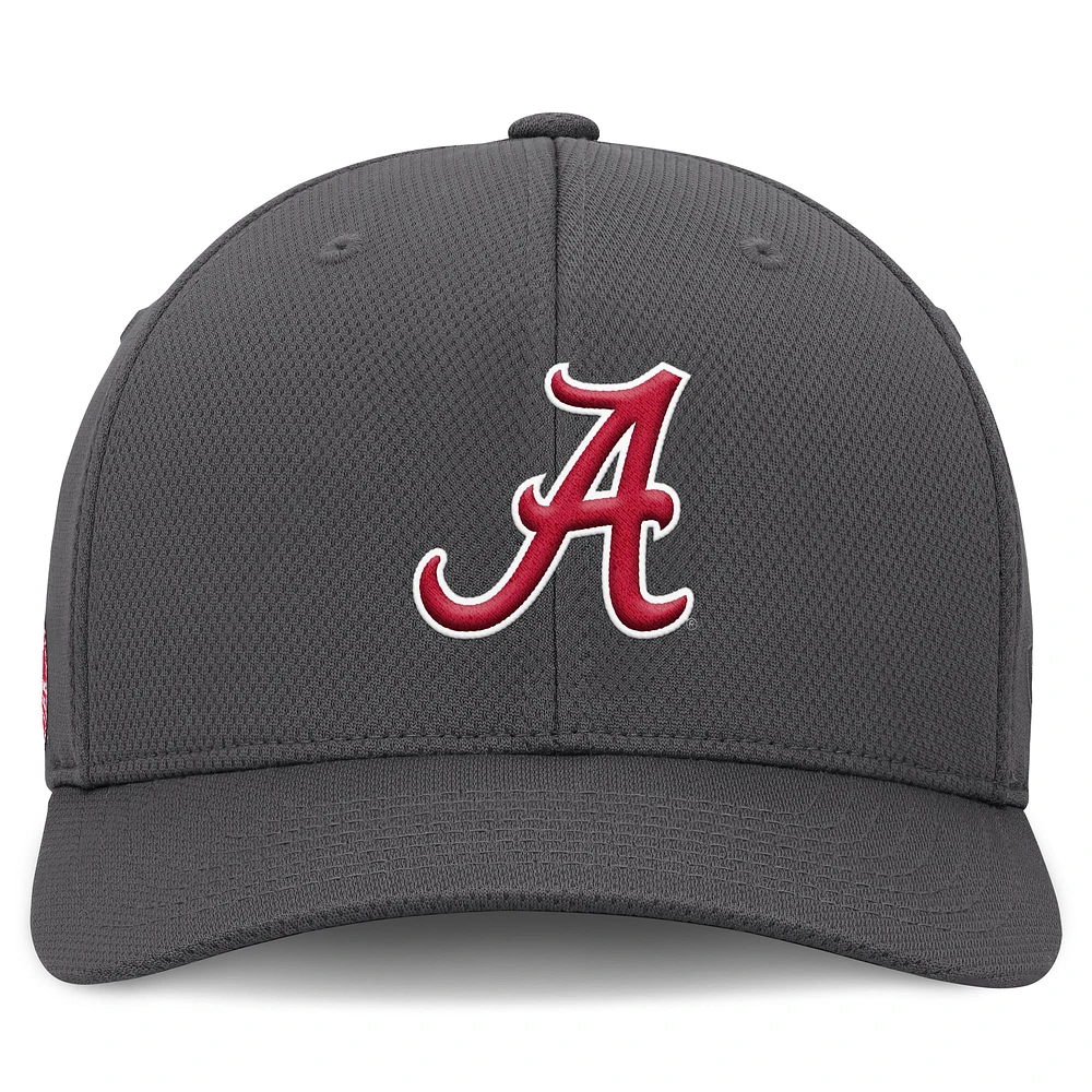 Men's Top of the World  Charcoal Alabama Crimson Tide Reflex Logo Flex Hat