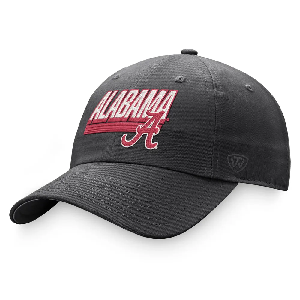 Chapeau réglable Top of the World Charcoal Alabama Crimson Tide Slice pour hommes