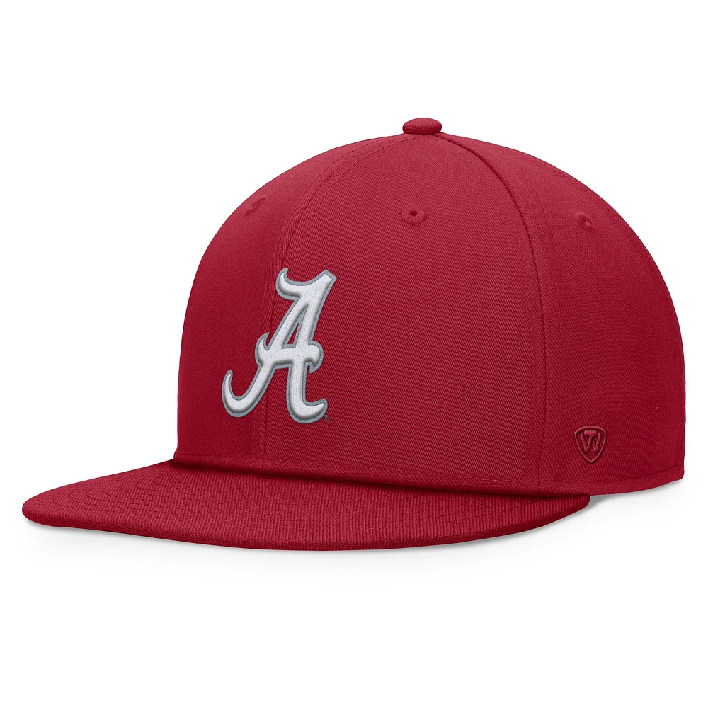 Casquette Snapback fondamentale Top of the World Crimson Alabama Crimson Tide pour hommes