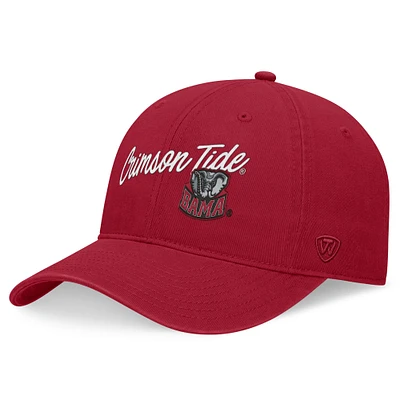 Casquette ajustable Crimson Tide Heritage CeeCee pour homme Top of the World Crimson Alabama