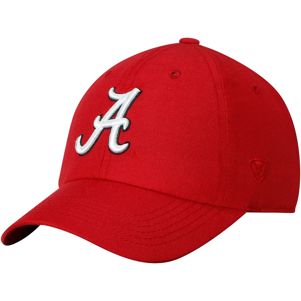 Men's Top of the World Crimson Alabama Crimson Tide Primary Logo Staple Adjustable Hat