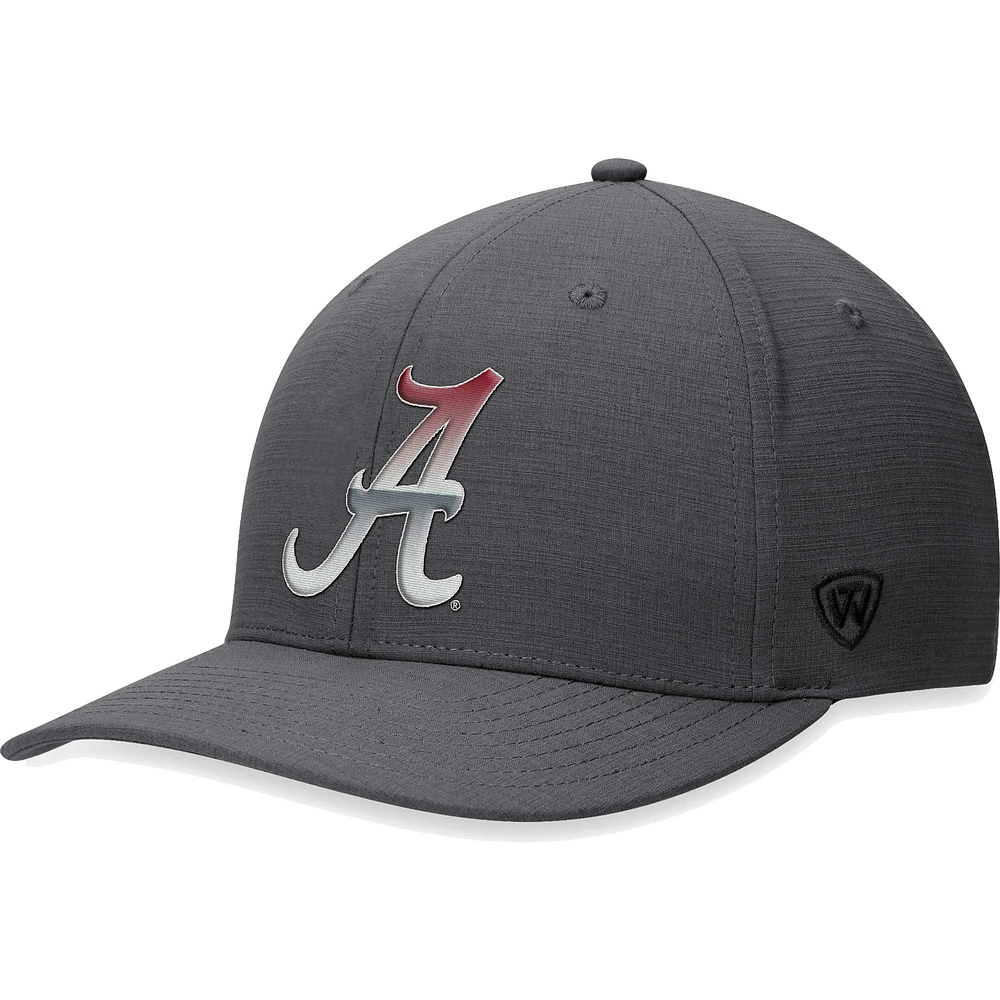 Men's Top of the World Gray Alabama Crimson Tide Iron Flex Hat